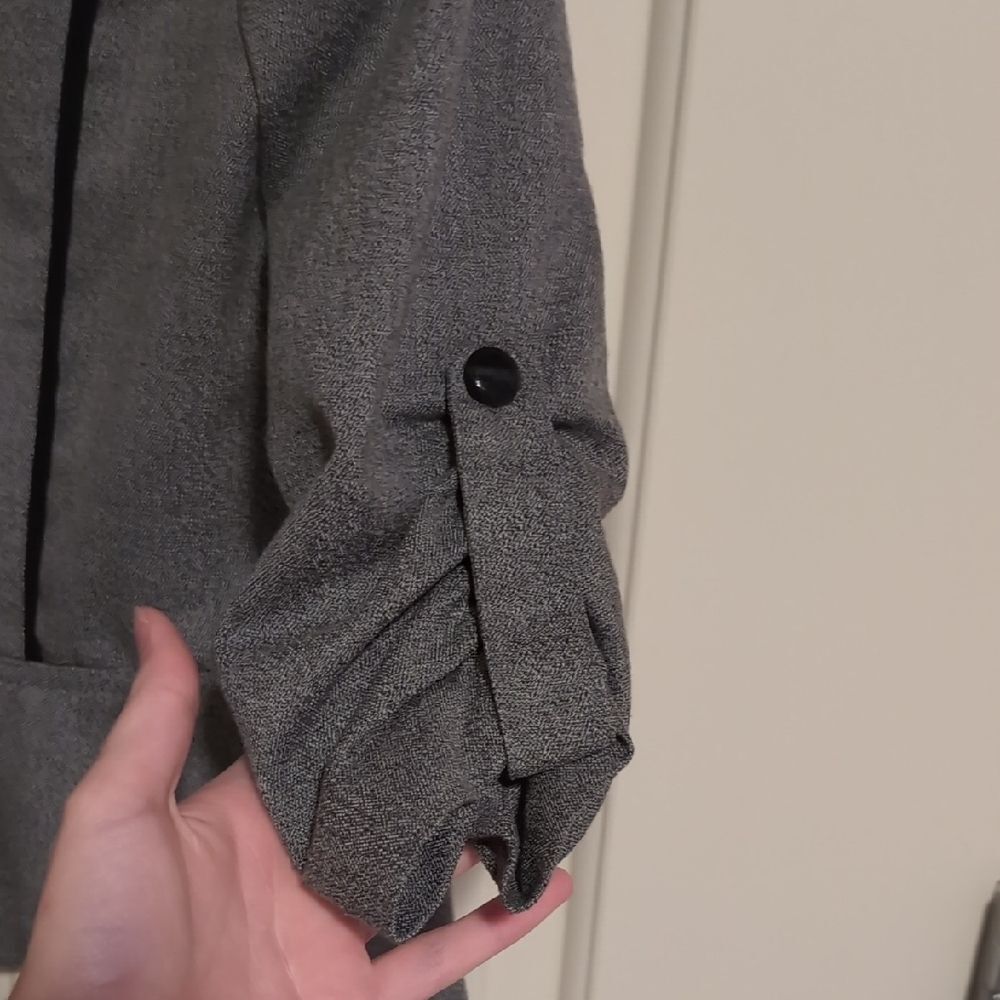 Stoosh Gray Women's Blazer With Black Accents - Picture 12 of 15